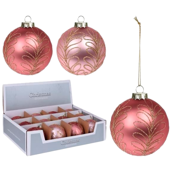 Игрушки для ёлки Christmas 43397 8 см/ Розовый photo 1