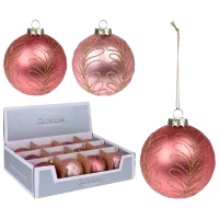 Игрушки для ёлки Christmas 43397 8 см/ Розовый