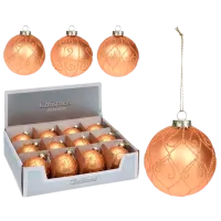 Jucării pentru brad Christmas 12845 8 cm/ Gold