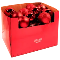 Jucării pentru brad Christmas 37096 12 cm/ Red