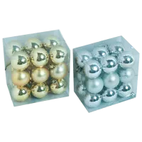 Игрушки для ёлки Christmas 20194 4 см/ Золотой, серебряный