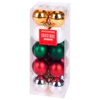 Игрушки для ёлки Christmas 39950 4 см/ Разноцветный