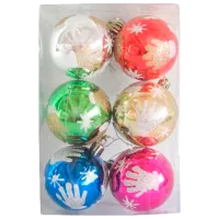 Игрушки для ёлки Christmas 1322 6 см/ Разноцветный