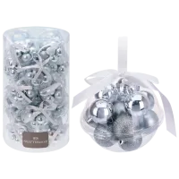 Игрушки для ёлки Christmas 39939 4 см/ Серебристый