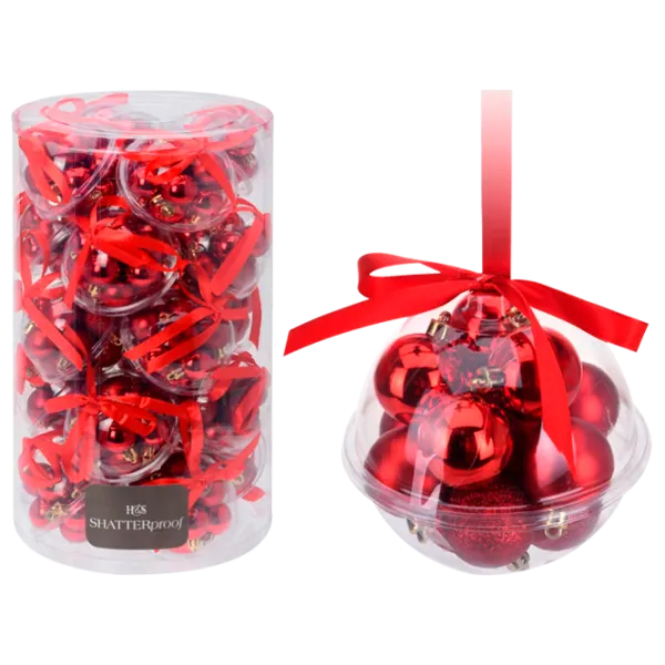 Игрушки для ёлки Christmas 39940 4 см/ Красный photo 1