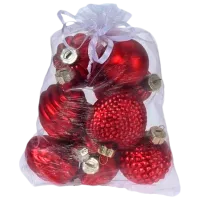 Jucării pentru brad Christmas 12880 5 cm/ Red