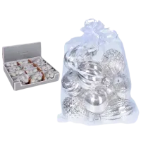 Jucării pentru brad Christmas 12855 5 cm/ Silver