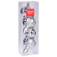 Игрушки для ёлки Christmas 23418 6 см/ Серебристый