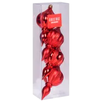 Jucării pentru brad Christmas 23419 6 cm/ Red