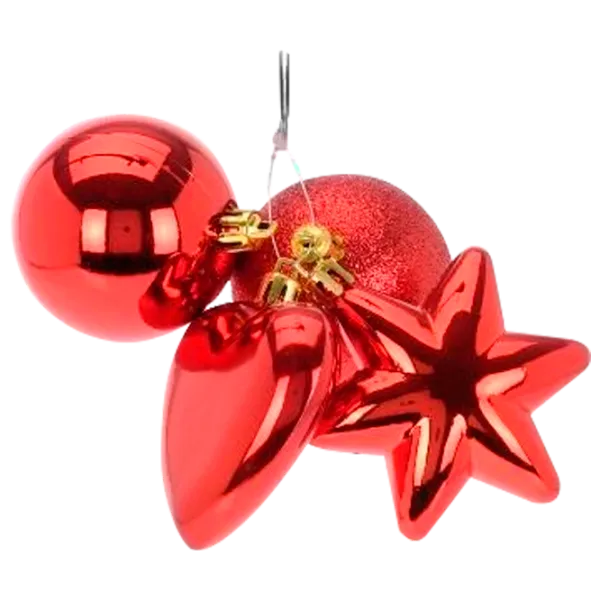 Игрушки для ёлки Christmas 36962 6 см/ Красный photo 1