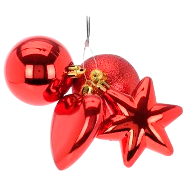 Игрушки для ёлки Christmas 36962 6 см/ Красный photo 1
