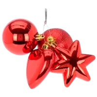 Jucării pentru brad Christmas 36962 6 cm/ Red