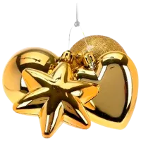 Игрушки для ёлки Christmas 36960 6 см/ Золотой