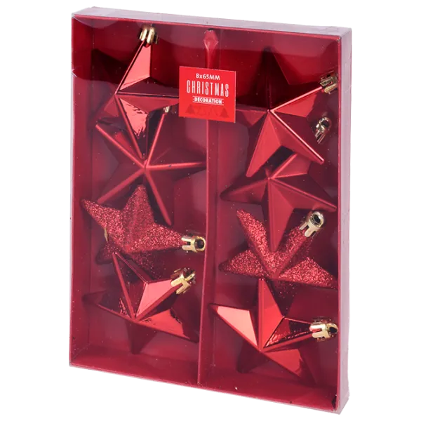 Set de decorațiuni pentru brad Christmas 34470 6.5 cm/ Red photo 1 Set de decorațiuni pentru brad Christmas 34470 6.5 cm/ Red photo 1