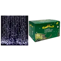 Luminițe decorative Christmas 35384 Cascada/ Alb/ roz