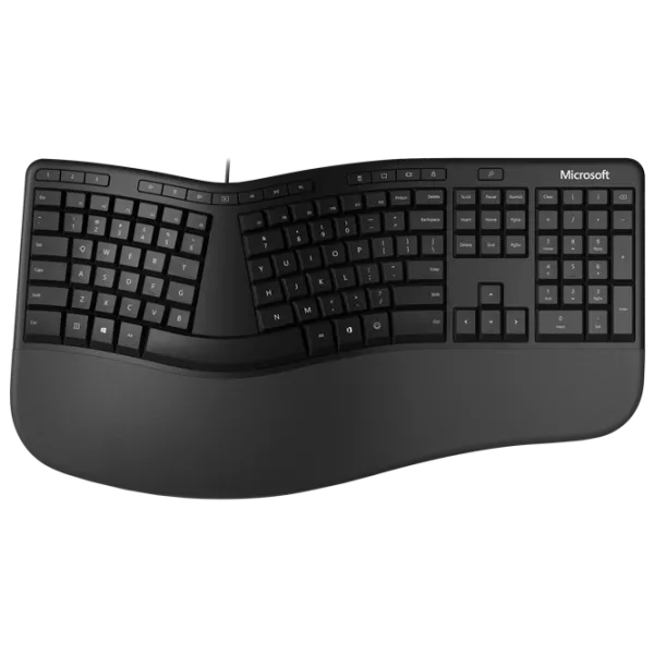 Клавиатура Microsoft Ergonomic Проводная/ Черный photo 1