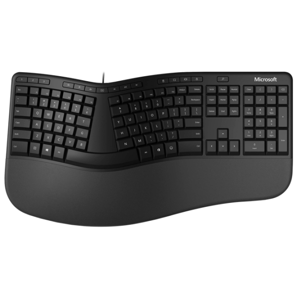 Клавиатура Microsoft Ergonomic Проводная/ Черный photo 1