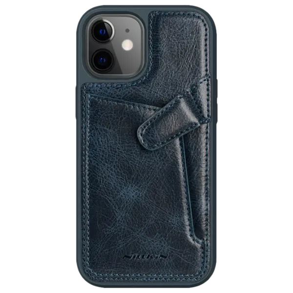 Чехол для смартфона Apple iPhone 12 mini Nillkin/ Back/ Кожа/ Синий photo 1