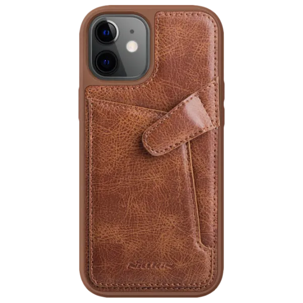 Husă pentru smartphone Apple iPhone 12 mini Nillkin/ Back/ Piele/ Brown photo 1