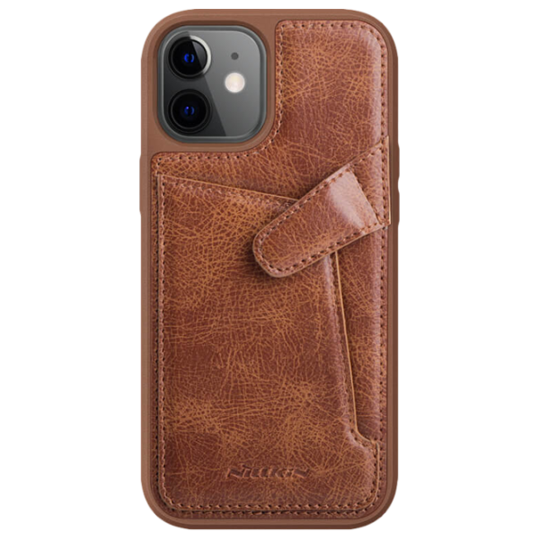Husă pentru smartphone Apple iPhone 12 mini Nillkin/ Back/ Piele/ Brown photo 1