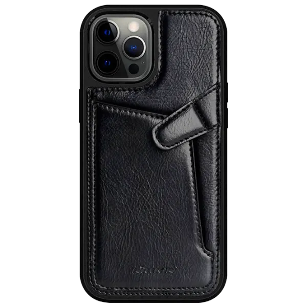 Чехол для смартфона Apple iPhone 12 Pro Max Nillkin/ Back/ Кожа/ Черный photo 1