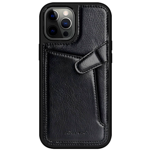 Чехол для смартфона Apple iPhone 12 Pro Max Nillkin/ Back/ Кожа/ Черный photo 1