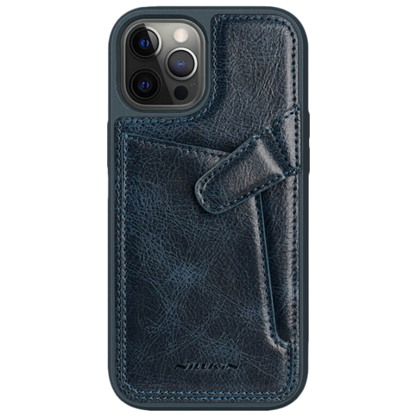 Чехол для смартфона Apple iPhone 12/ 12 Pro Nillkin/ Back/ Кожа/ Синий photo 1