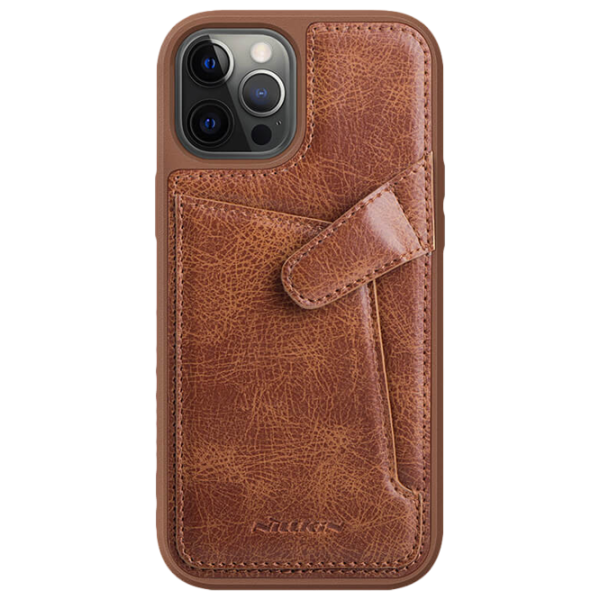 Чехол для смартфона Apple iPhone 12/ 12 Pro Nillkin/ Back/ Кожа/ Коричневый photo 1