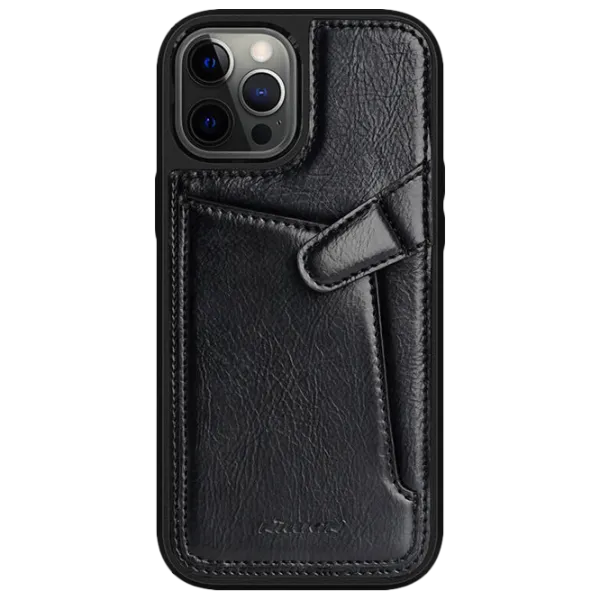 Чехол для смартфона Apple iPhone 12/ 12 Pro Nillkin/ Back/ Кожа/ Черный photo 1