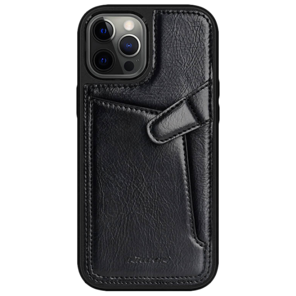 Чехол для смартфона Apple iPhone 12/ 12 Pro Nillkin/ Back/ Кожа/ Черный photo 1