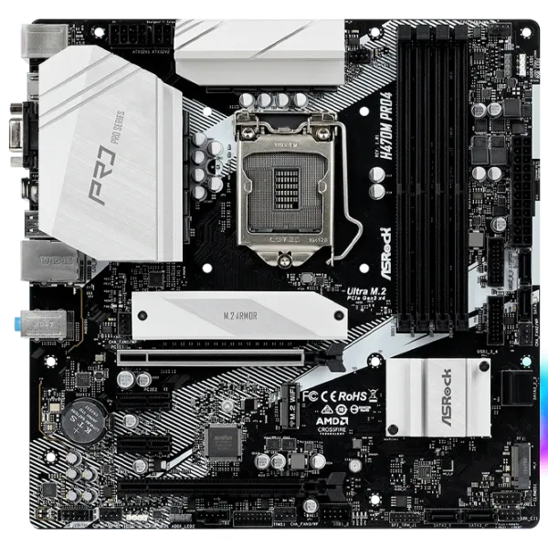Материнская плата ASRock H470M PRO4 mATX/ Intel H470 photo 1