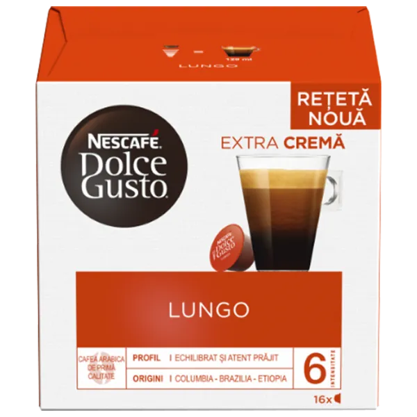 Cafea Nescafe Dolce Gusto Caffe Lungo Capsule/ Extra Crema/ 16 capsule photo 1