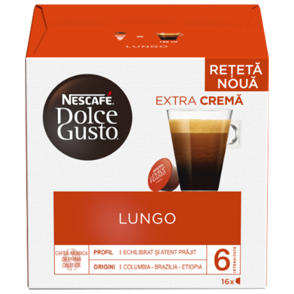 Cafea Nescafe Dolce Gusto Caffe Lungo Capsule/ Extra Crema/ 16 capsule photo 1