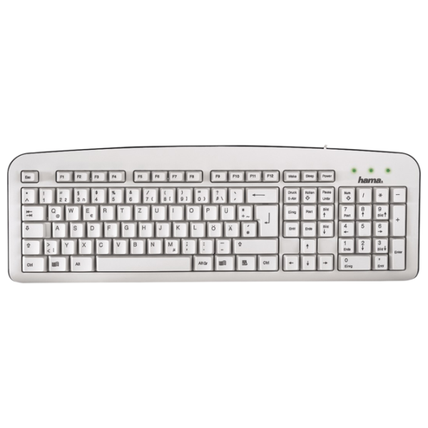 Клавиатура Hama K210 Проводная/ Белый photo 1