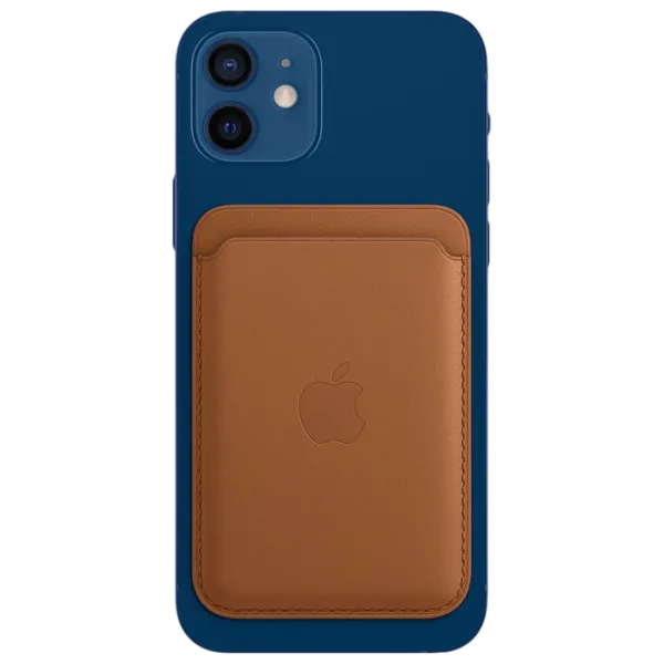 Чехол-бумажник Apple iPhone 12 - 14 All Apple/ MagSafe Back/ Кожа/ Saddle Коричневый photo 1