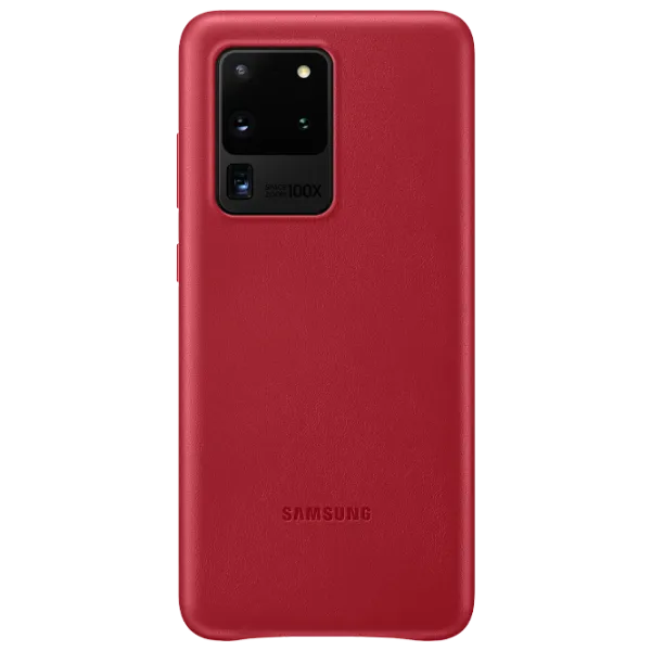 Чехол для смартфона Samsung Galaxy S20 Ultra Samsung/ Back/ Кожа/ Красный photo 1