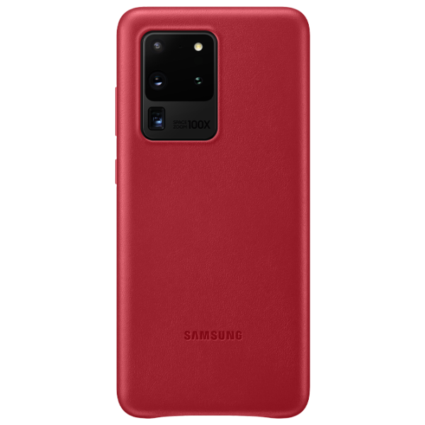 Чехол для смартфона Samsung Galaxy S20 Ultra Samsung/ Back/ Кожа/ Красный photo 1