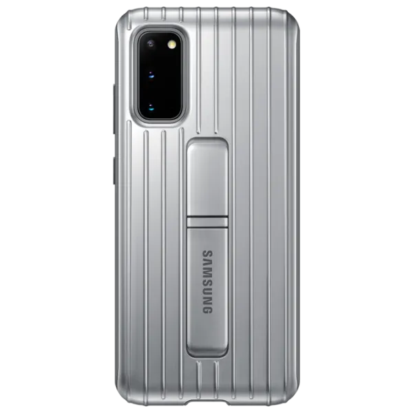 Husă pentru smartphone Samsung Galaxy S20 Samsung/ Protective Standing/ PC/ Silver photo 1