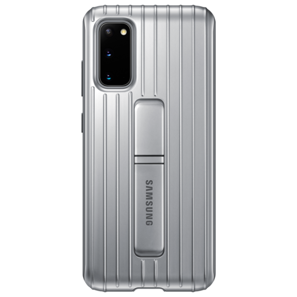 Husă pentru smartphone Samsung Galaxy S20 Samsung/ Protective Standing/ PC/ Silver photo 1
