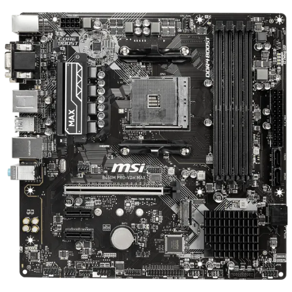 Placă de bază MSI B450M PRO-VDH MAX mATX/ AMD B450 photo 1