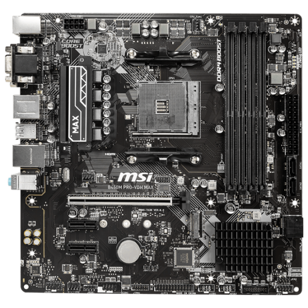 Placă de bază MSI B450M PRO-VDH MAX mATX/ AMD B450 photo 1