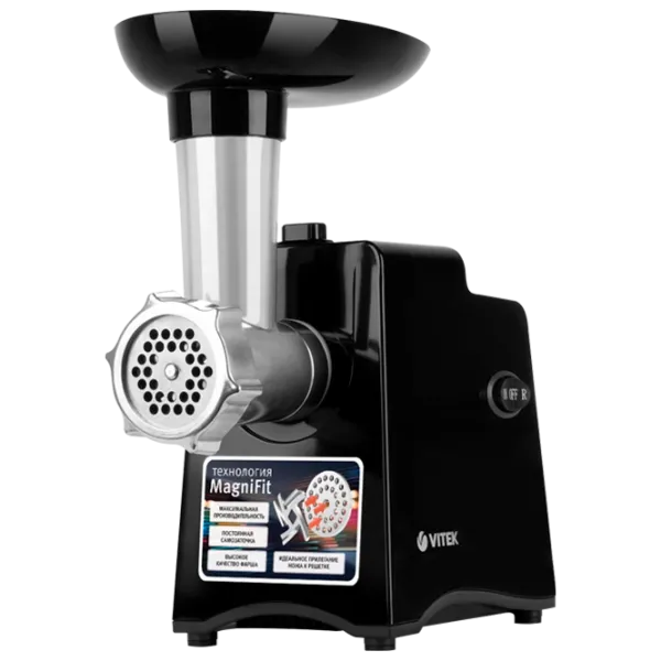 Mașină de tocat carne Vitek VT-3644 2000 W/ 1.8 kg/ min/ Black photo 1