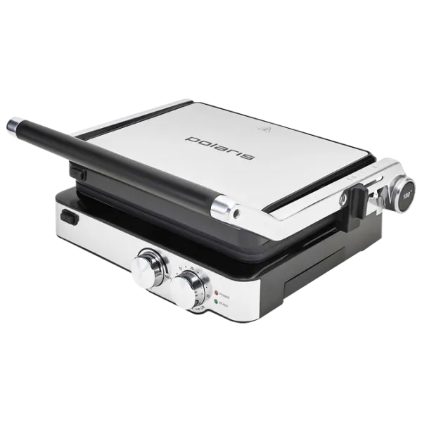 Электрогриль Polaris PGP2402 Контактный, Барбекю/ 2000 Вт/ Черный Нержавеющая сталь photo 1
