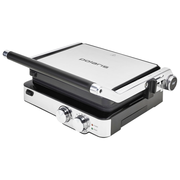 Электрогриль Polaris PGP2402 Контактный, Барбекю/ 2000 Вт/ Черный Нержавеющая сталь photo 1