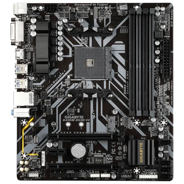 Материнская плата Gigabyte B450M DS3H V2 1.0 mATX/ AMD B450 photo 1