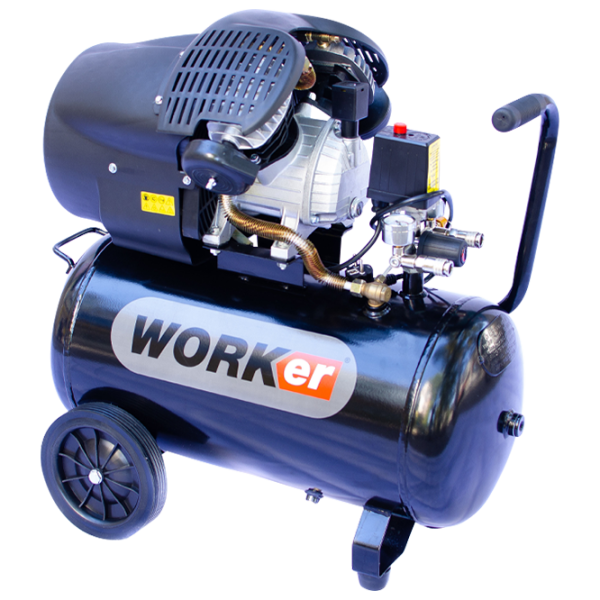 Compresor Technoworker MV 50 L Portativ/ Cu piston photo 1