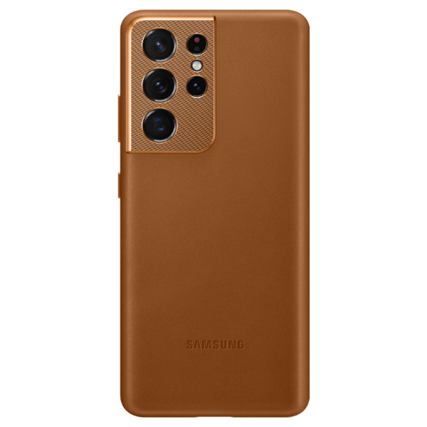 Чехол для смартфона Samsung Galaxy S21 Ultra Samsung/ Back/ Кожа/ Коричневый photo 1