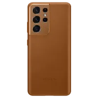 Чехол для смартфона Samsung Galaxy S21 Ultra Samsung/ Back/ Кожа/ Коричневый
