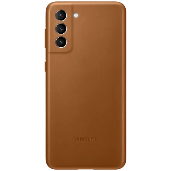 Husă pentru smartphone Samsung Galaxy S21+ Samsung/ Back/ Piele/ Brown photo 1