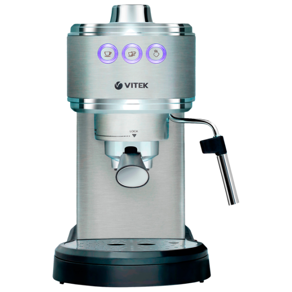 Кофеварка Vitek VT-1515 Рожковая/ 1 л/ Нержавеющая сталь photo 1